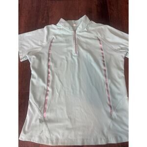 Tail Tech 1/4 Zip Golf Shirt Ladies Large Seafoam Green‎
